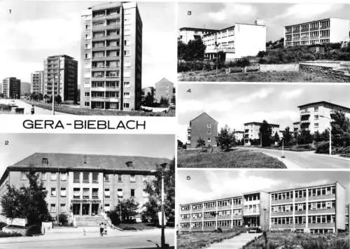 AK, Gera Bieblach, fünf Abb., 1976