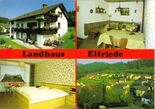 AK, Geroldsgrün OT Silberstein, Landhaus Elfriede Horn, vier Abb., um 1980