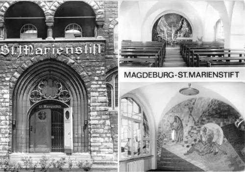 AK, Magdeburg, St. Marienstift, drei Abb., 1976