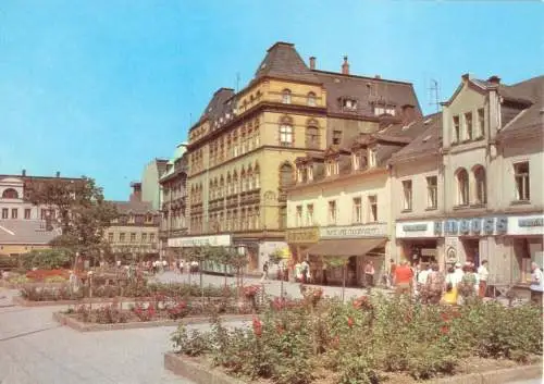 AK, Aue, Altmarkt belebt, 1981