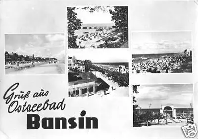 AK, Seebad Bansin Usedom, fünf Abb., 1960