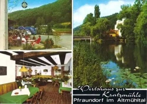 AK, Pfraundorf Altmühltal, Wirtshaus z. Kratzmühle 1985