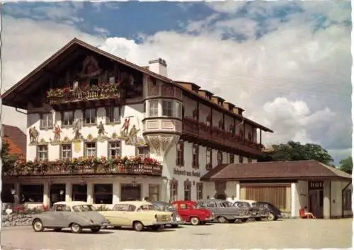 AK, Kochel am See, Alpengasthof "Schmied von Kochel", um 1962