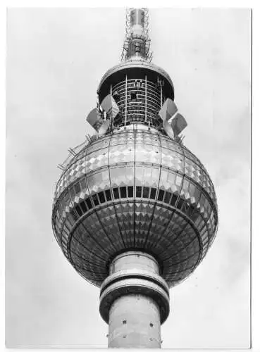 AK, Berlin Mitte, Kugel des Fernsehturms, 1972