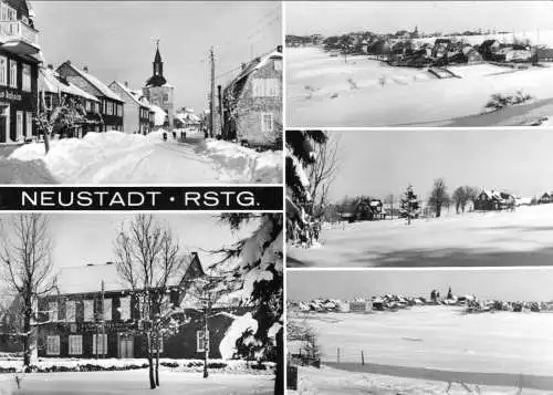 AK, Neustadt am Rennsteig, fünf Winteransichten, 1975