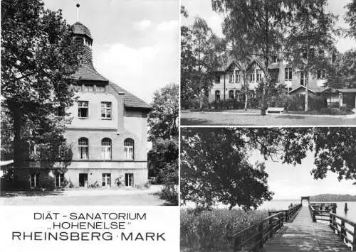 AK, Rheinsberg Mark, Kr. Neuruppin, Diätsanatorium "Hohenelse", drei Abb., 1974