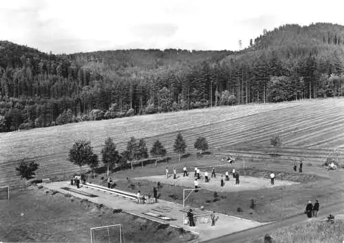 AK, Rauschenbach Erzgeb., Ferienheim, Urlauber-Sportanlagen, 1984