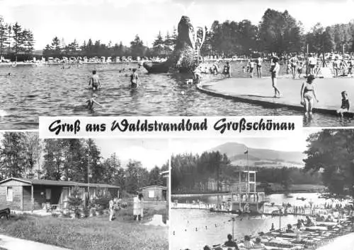 AK, Großschönau, drei  Abb., Waldstrandbad, 1982