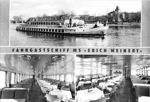 AK, Magdeburg, Fahrgastschiff MS "Erich Weinert", drei Abb., 1966