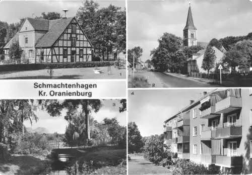 AK, Schmachtenhagen Kr. Oranienburg, vier Abb., u.a. Neubauten, 1985
