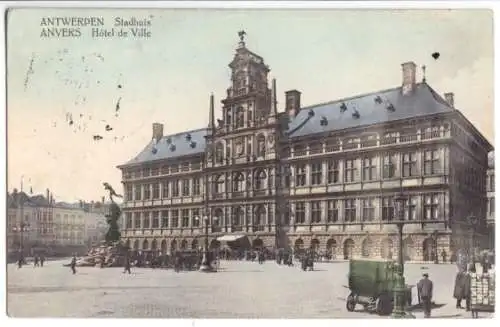 AK, Antwerpen, Anvers, Hôtel de Ville, Stadhuis, 1917