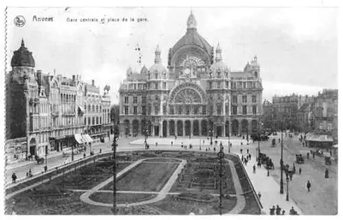 AK, Antwerpen, Anvers, Gare Centrale, 1915