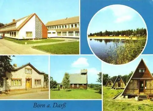 AK, Born a. Darß, 5 Abb., u.a. Schulungsheim, 1982