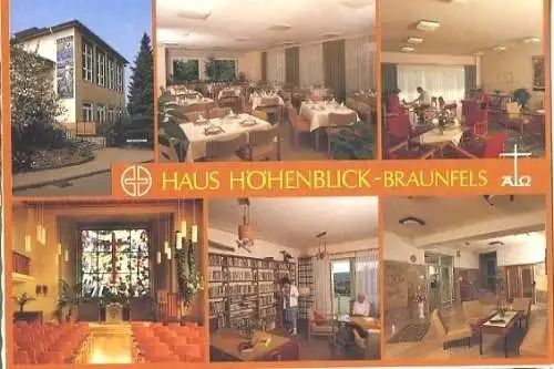 AK, Braunfels Lahn, "Haus Höhenblick", 6 Abb., ca. 1987
