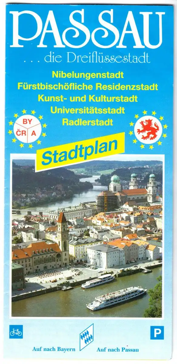 tour. Prospekt, Passau ... die Dreiflüssestadt, mit Innenstadtplan, 1993