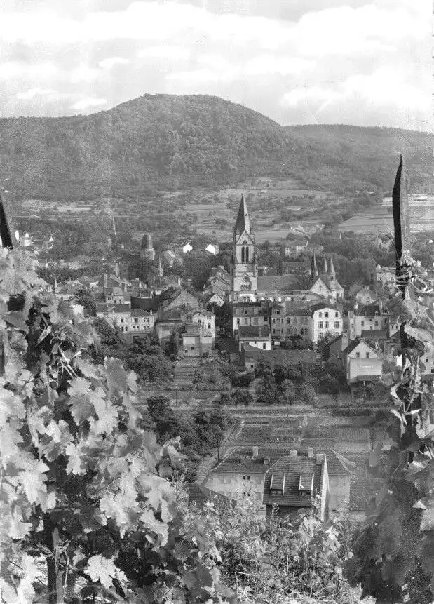 AK, Bad Neuenahr, Bick von den Rebenhügeln auf Bad Neuenahr, um 1962