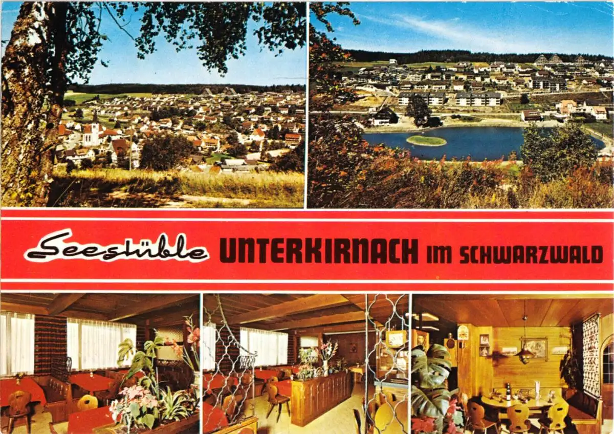 AK, Unterkirnach im Schwarzwald, Gasthof Seestüble, fünf Abb., 1977