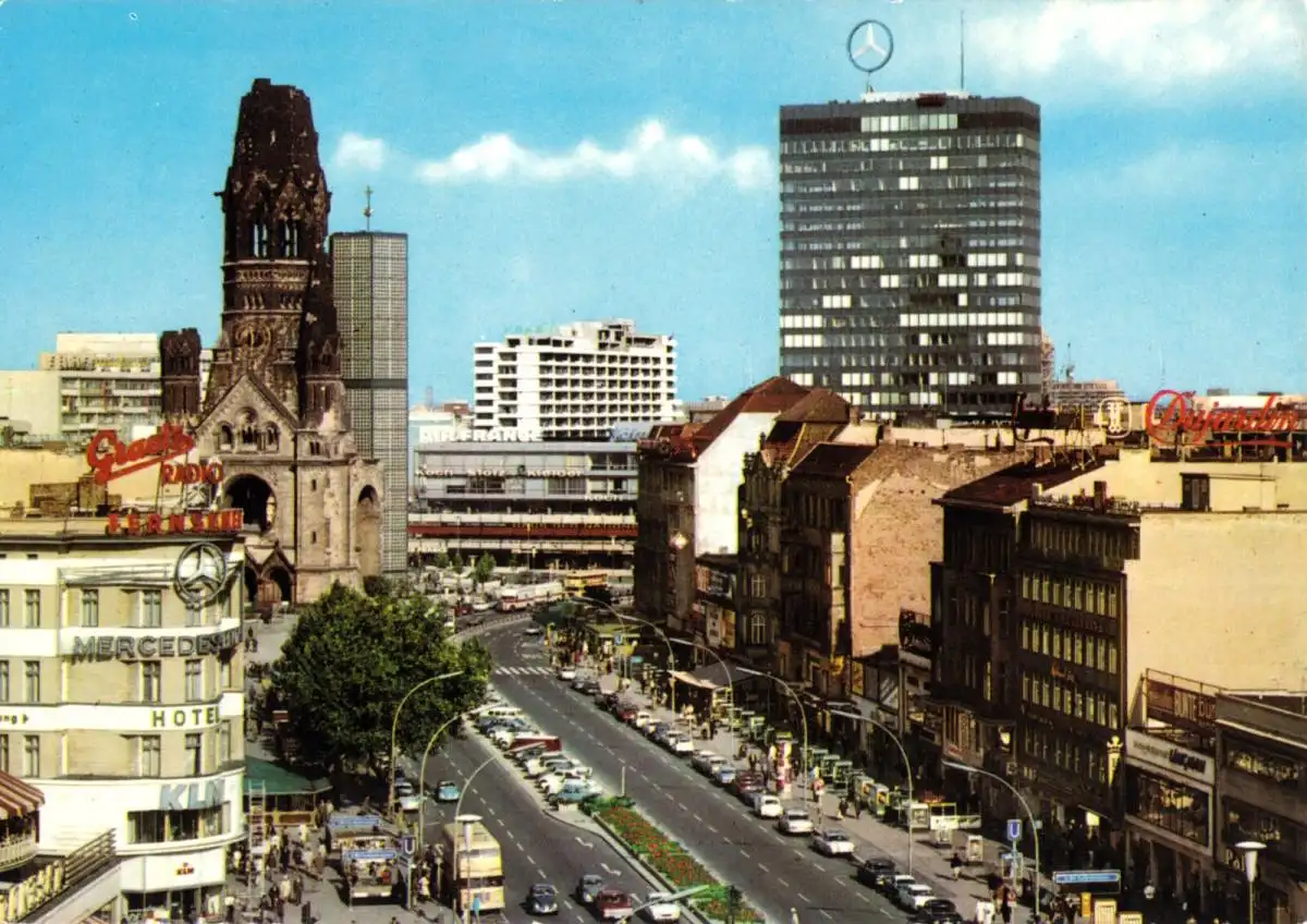 AK, Berlin Charlottenburg, Blick in den Kurfürstendamm, um 1960