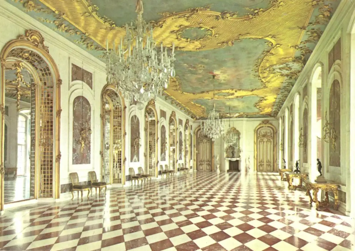 AK, Potsdam, Sanssouci, Neues Palais, Marmorgalerie, 1976