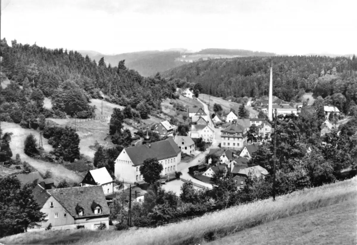 AK, Pobershau Erzgeb., Teilansicht, 1972