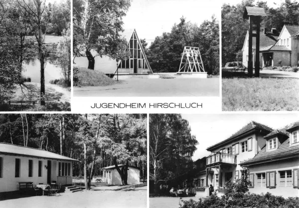 AK, Storkow Mark Kr. Beeskow, Jugendheim Hirschluch, fünf Abb., 1976