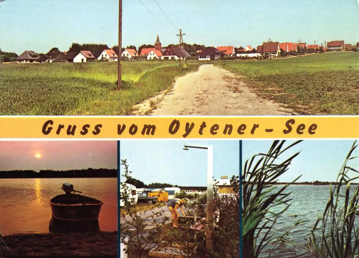 AK, Oyten Kr. Verden, Gruß vom Oytener See, vier Abb., 1976