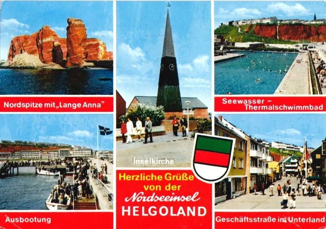 AK, Nordseeinsel Helgoland, fünf Abb., 1978