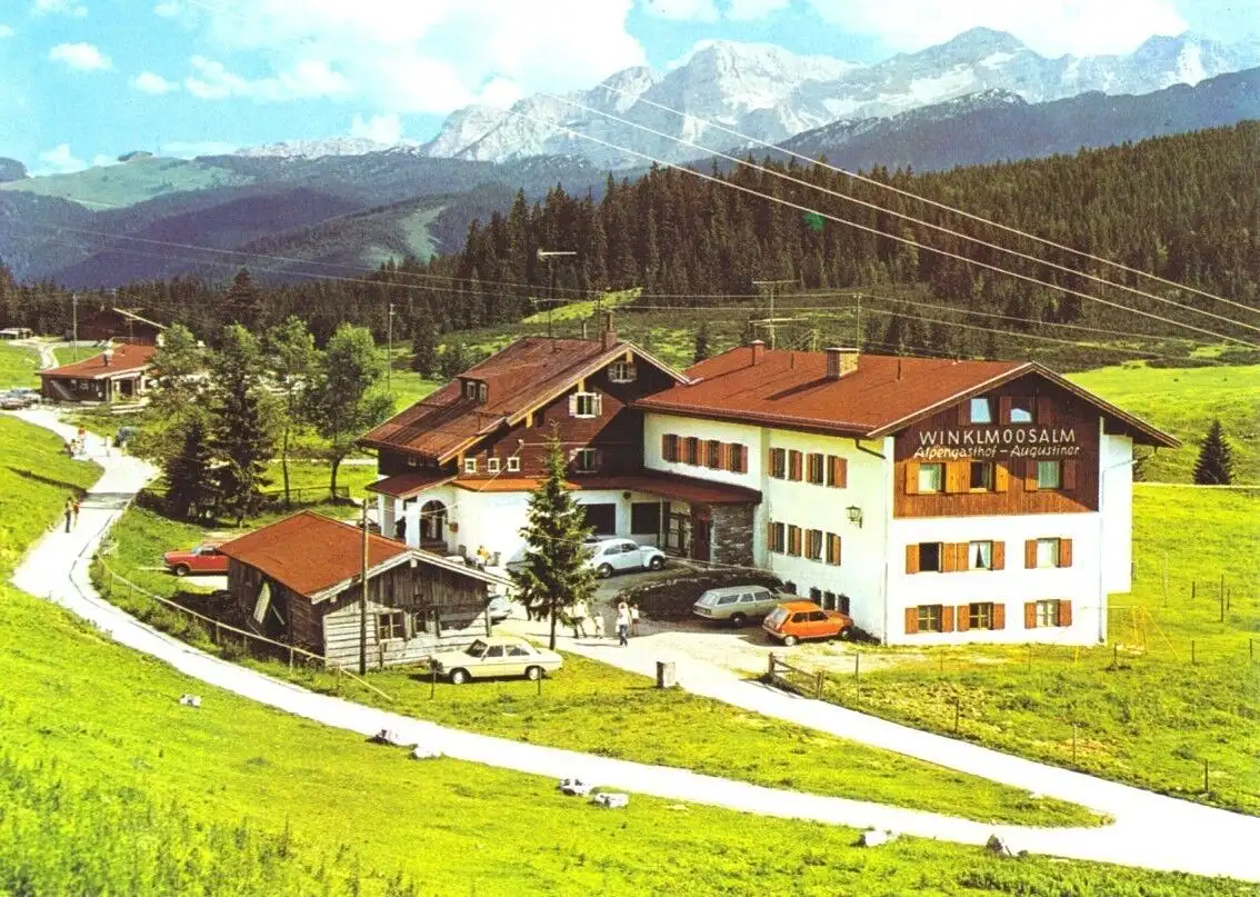 AK, Reit im Winkl, Winklmoos-Alm, Alpengasthof Augustiner, um 1985