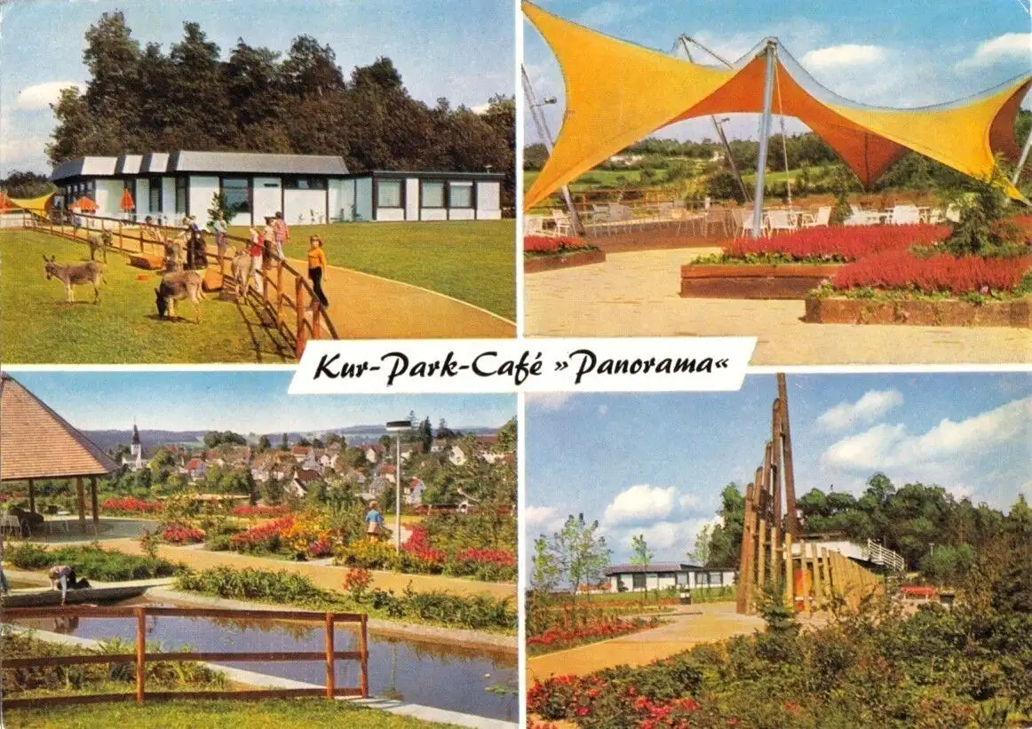 AK, Nümbrecht, Kur-Park-Café "Panorama", vier Abb., um 1973