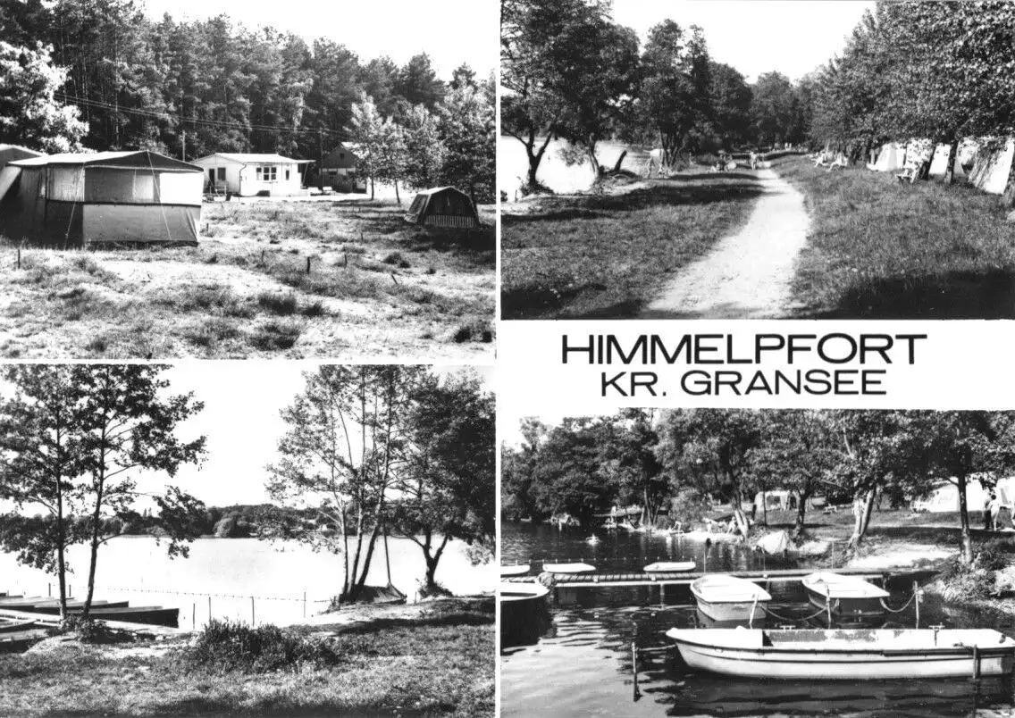 AK, Himmelpfort Kr. Gransee, Campingplatz am Stolpsee, vier Abb., 1983