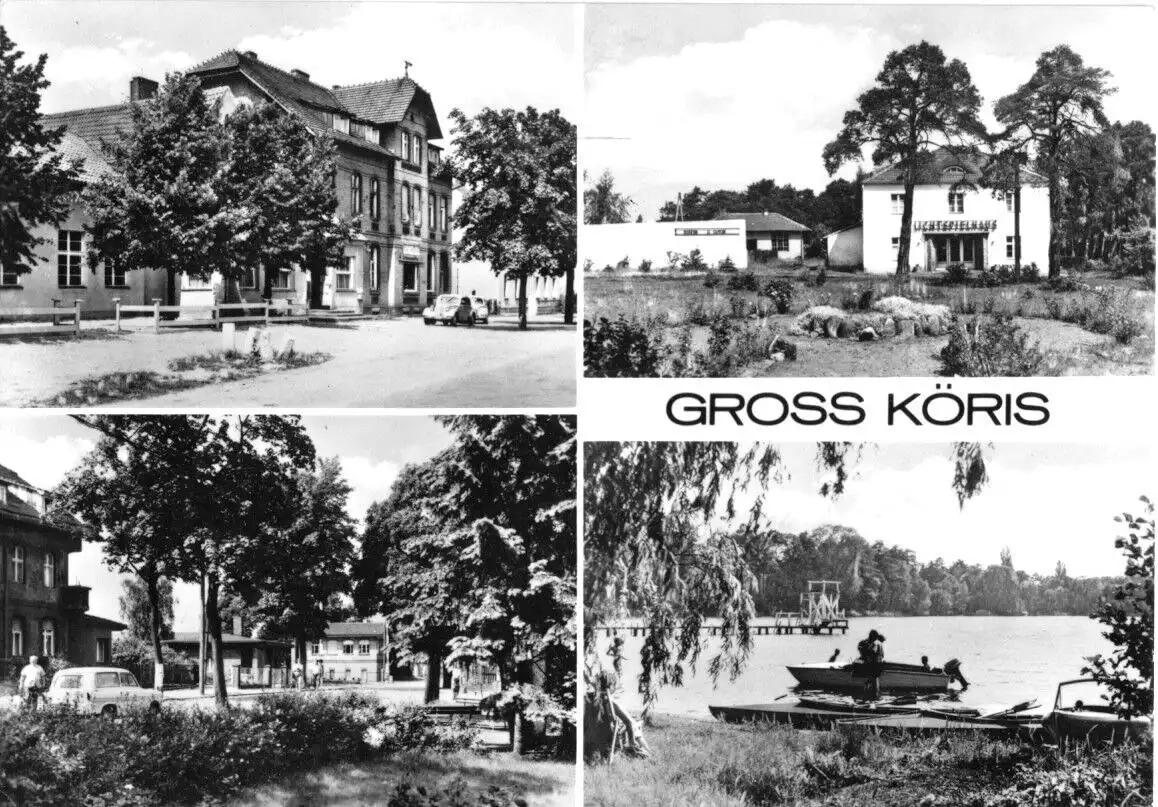 AK, Gross Köris Kr. Königs Wusterhausen, vier Abb., u.a. Kino, 1973