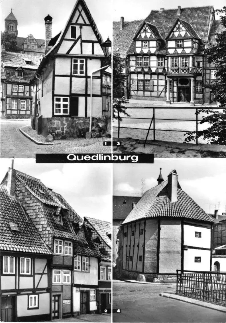 AK, Quedlinburg Harz, vier Abb., 1971