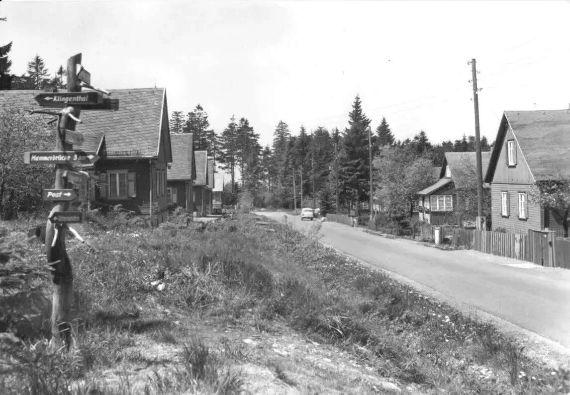 AK, Tannenbergsthal Kr. Klingenthal, Straßenpartie