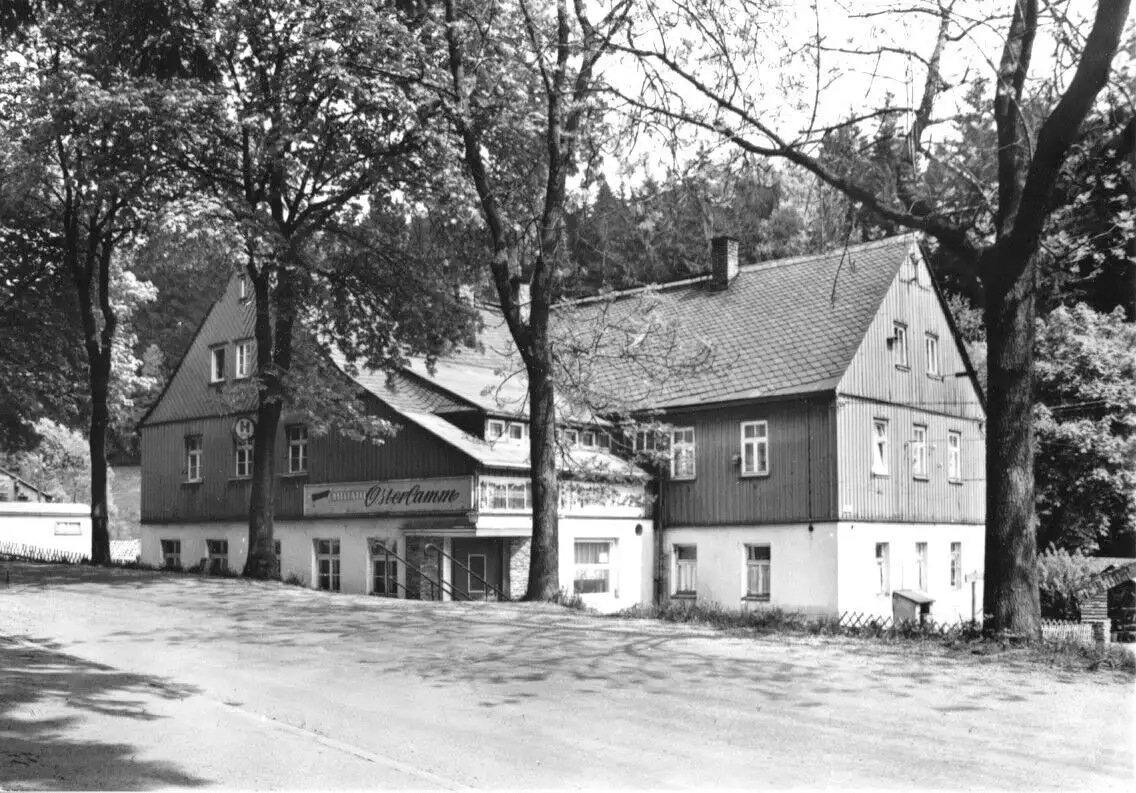 AK, Waschleite Erzgeb., Gaststätte "Osterlamm", 1977