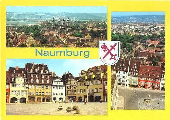 AK, Naumburg, 3 Abb., u.a. Teilansicht, 1983