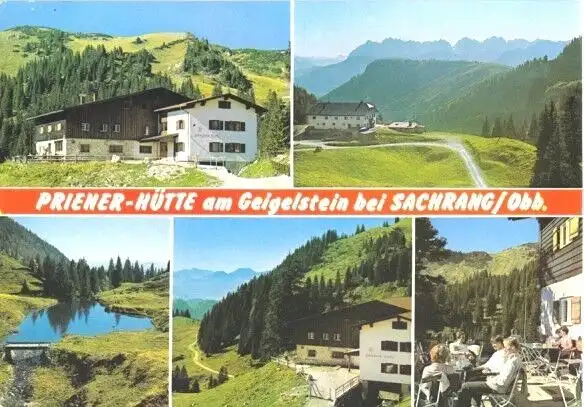 AK, Sachrang, Priener Hütte, 5 Abb., um 1982