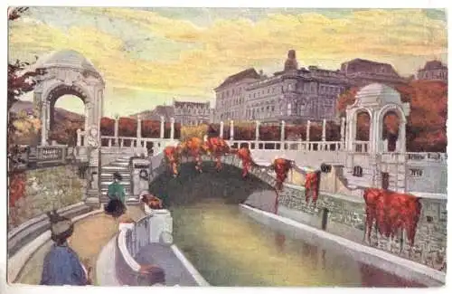 AK, Wien I, Stadtpark, Wientalabschluß, 1924