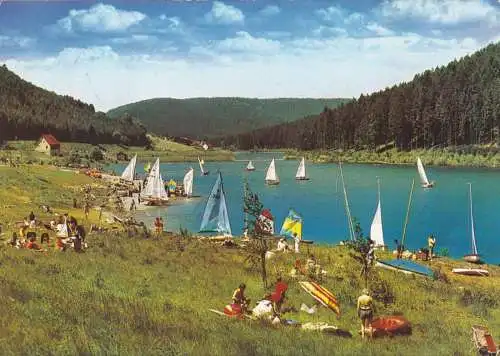 AK, Seewald-Erzgrube, Nagoldtalsperre, belebt, um 1980