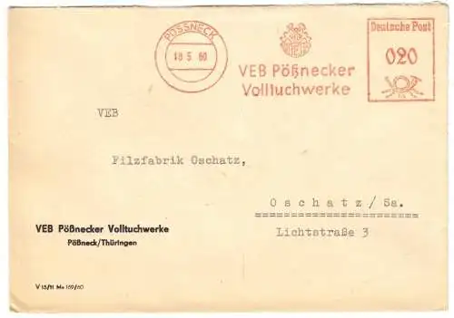 AFS, VEB Pößnecker Volltuchwerke, o Pössneck, 18.6.60