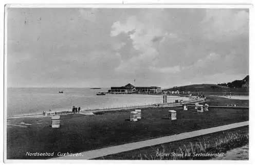 AK, Nordseebad Cuxhaven, Grüner Strand bei der Seebadeanstalt, 1931