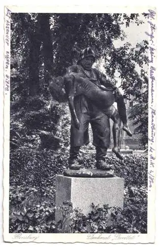 AK, Flensburg, Denkmal "Gerettet", 1940