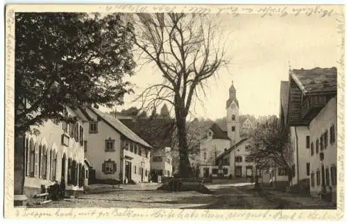AK, Kohlgrub, Dorfstraße mit Blick zur Kirche, 1924