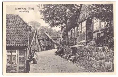 AK, Lauenburg Elbe, Hohlerweg, Version 1, 1929