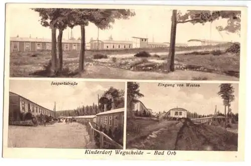 AK, Bad Orb, Kinderdorf Wegscheide, drei Abb., 1931
