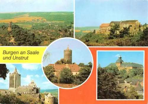 AK, Burgen an Unstrut und Saale, fünf Abb., 1981