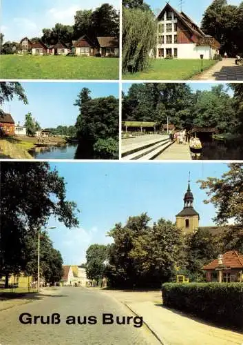 AK, Burg Spreewald, Kr. Cottbus, fünf Abb., 1989