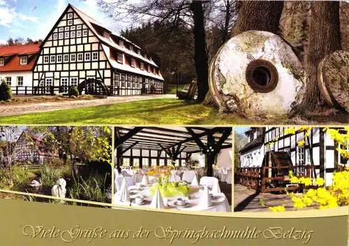 AK, Belzig, Bad Belzig, Springbachmühle, vier Abb., gestaltet, um 2011