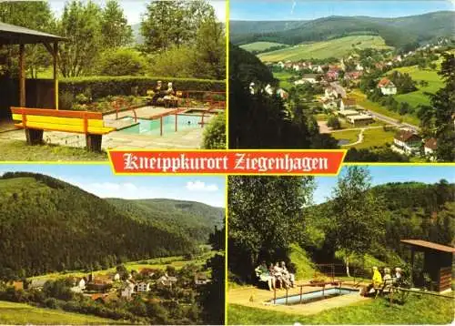 AK, Kneippkurort Ziegenhagen, vier Abb., 1983