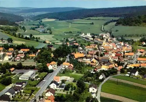 AK, Knüllwald, OT Rengshausen, Luftbildansicht, 1976