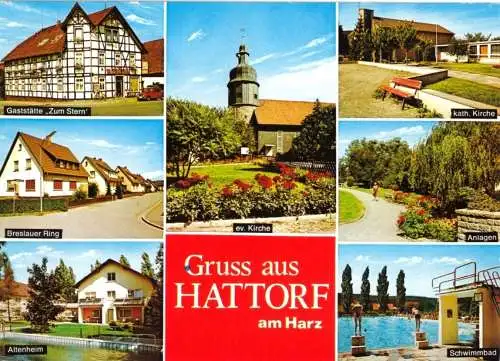 AK, Hattorf am Harz, sieben Abb., 1981